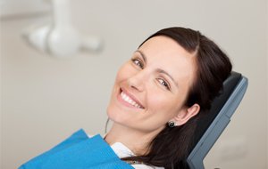 Relaxed woman in the dental chair