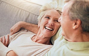 a woman laughing with her partner in Jacksonville