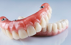 A pair of all-on-4 dentures