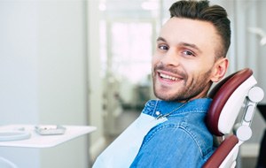 a patient waiting to undergo the implant denture process