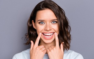 Woman with white smile