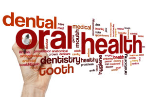 Oral health word cloud concept